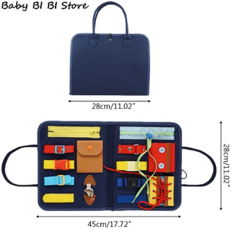 1 Pc Baby Busy Board Montessori Develop Basic Skills Activity Board 14 in 1 Learn to Dress Educational Learning Toys