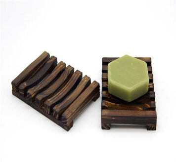 1 pc Badkamer Houten Zeep Case Houder Wastafel Dek Bad Douche Zeepbakje Zeepkist afe En Niet-toxisch Polyurethaan