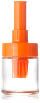 1 Pc Bakken Olie Borstel Olie Fles Borstel Food Grade Siliconen Olie Borstel Fles Hittebestendige Barbecue Borstel oranje Dip
