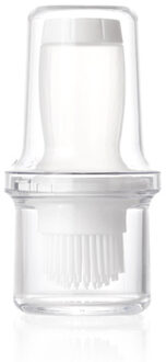 1 Pc Bakken Olie Borstel Olie Fles Borstel Food Grade Siliconen Olie Borstel Fles Hittebestendige Barbecue Borstel wit Squeeze