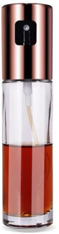 1 Pc Bbq Olijfolie Spuitbusfles Barbecue Koken Glas Kruiden Olie Pot Spuit Thuis Keuken Koken Bbq Tool Accessoires roos goud