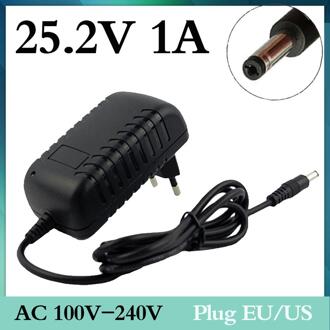 1 Pc Beste Prijs 25.2 V 1000mA 1A 5.5*2.1Mm Universele Ac Dc Power Supply Muur Adapter Oplader voor Lithium Batterij Eu/Au/Us