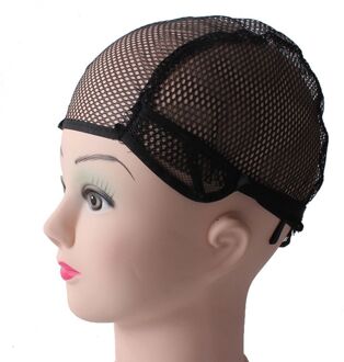 1 Pc Black Lace Pruik Caps Voor Het Maken Pruiken Pruik Netto Cap Weven Caps Met Verstelbare Bandjes Terug Gratis Grootte