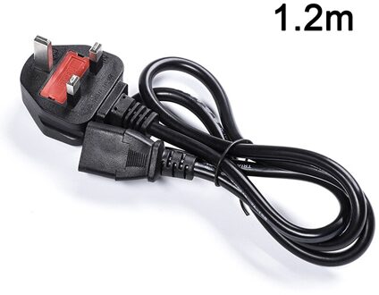 1 Pc Britse Plug Zwarte Netsnoer Drie Stekker Netsnoer Voor Pc Desktop Dell Xbox