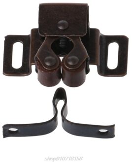 1 Pc Brons Dubbele Roller Vangsten Kast Kast Deur Klink Hardware Deur Clip 193C