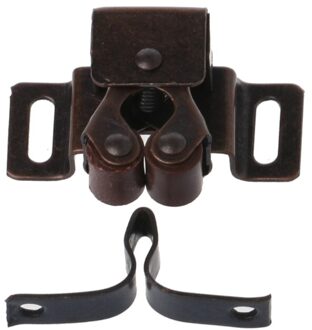 1 Pc Brons Dubbele Roller Vangsten Kast Kast Deur Klink Hardware Deur Clip nikkel