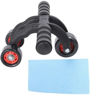 1 Pc Buik Wiel Buikspier Wiel Huishoudelijke Oefening Fitness Apparatuur Roller Push-Up Wiel Voor Thuis (Zwart)