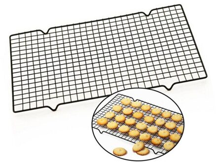 1 pc Carbon Staal Anti-aanbak Koeling Rack Cooling Grid Bakplaat Voor Koekje Pie Brood Cake Bakken Rack