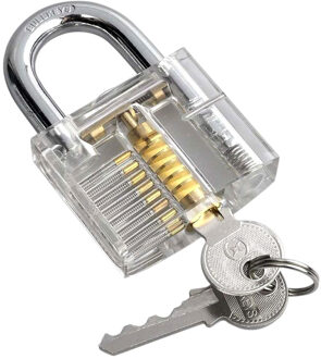 1 Pc Clear Crystal Transparante Cutaway Sloten Inside View Praktijk Hangslot Zichtbaar View Lock Training Vaardigheid Sloten Keyed Hangslot