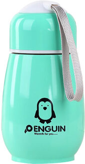 1 Pc Creatieve 300 Ml Thermoskan Outdoor Thermische Cup Pinguïn Koffie Sport Water Fles Mok Draagbare Thuis Gadget Blauw