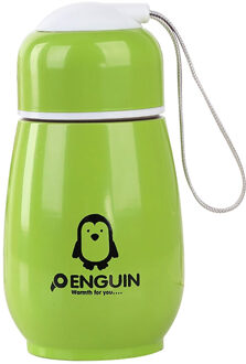 1 Pc Creatieve 300 Ml Thermoskan Outdoor Thermische Cup Pinguïn Koffie Sport Water Fles Mok Draagbare Thuis Gadget groen