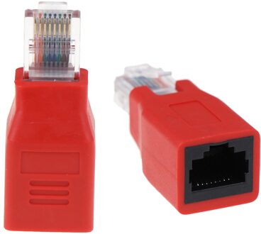 1 Pc Crossover Kabel Adapter Converter RJ45 Man-vrouw Connector RJ45 Ethernet Kabel Uitbreiding Converter