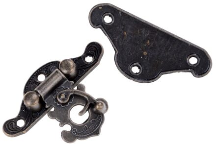 1 Pc Decoratieve Messing Koffers Hasp Klink Gesp Sluiting 38*28mm Antieke Bronzen Sieraden Houten Doos Hasps Lade vergrendelingen