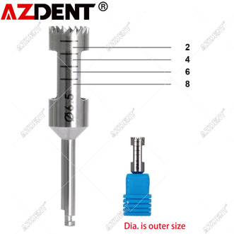 1 PC Dental Implant Bone Trephine Drill Instrument ( Dia is outer-size )