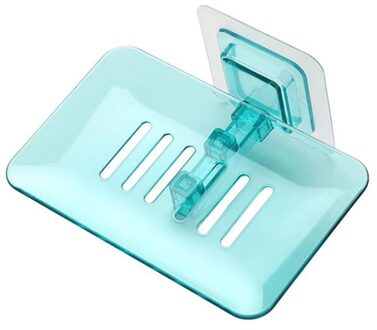 1 pc Duurzaam Creatieve Zeepkist Houder Muur gemonteerde Zeep Rack Zuig up Zeephouder Badkamer Accessoire Punch- gratis Bad Assistant groen Soap houder