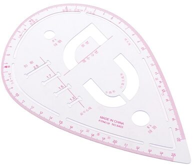 1 Pc Duurzaam Curve Metrische Naaien Heerser Maatregel Tool Plastic Grading Transparante Patroon School Accessoires