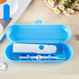 1 Pc Elektrische Tandenborstel Case Box Travel voor ElectricToothbrush Borstel Hoofd Cap (niet Inbegrepen Tandenborstel en Borstelkop) blauw