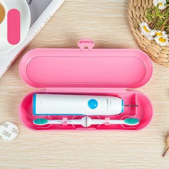 1 Pc Elektrische Tandenborstel Case Box Travel voor ElectricToothbrush Borstel Hoofd Cap (niet Inbegrepen Tandenborstel en Borstelkop) roze