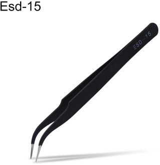 1 Pc Esd Professionele Veilige Rvs Anti-Statische Pincet Onderhoud Reparatie Tool Tweezer Voor Wimper Extensions Esd 15