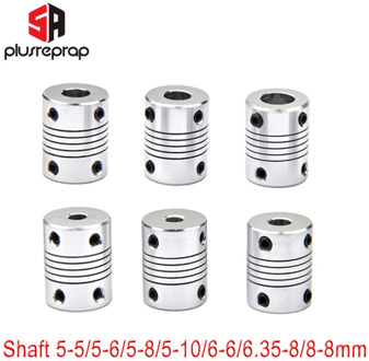 1 PC Flexible Coupling Coupler Shaft 5mm 6mm 6.35mm 8mm 10mm Motor Jaw Shaft Coupler with 4 Setscrews Stepper Motor 3D Printer