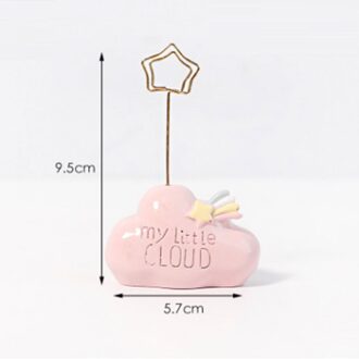 1 Pc Foto Clip Kaart Clip Creatieve Leuke Cartoon Cloud Bericht Clip Kaart Clip Desktop Decoratie Kleine Stukken Bruiloft Benodigdheden roze