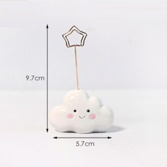 1 Pc Foto Clip Kaart Clip Creatieve Leuke Cartoon Cloud Bericht Clip Kaart Clip Desktop Decoratie Kleine Stukken Bruiloft Benodigdheden wit
