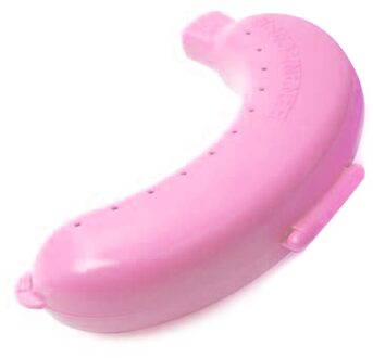 1 Pc Fruit Banaan Protector Box Holder Case Lunch Container Opbergdoos Voor Kinderen Bescherm Fruit Case roze