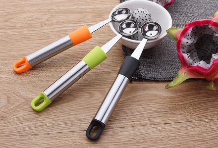 1 PC Fruit Carving Watermeloen Baller Ijs Graven Bal Scoop Lepel DIY Diverse Koude Gerechten Tool KX 259 Oranje
