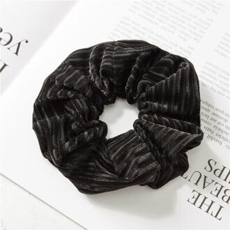 1 PC Grote Size streep Fluwelen Scrunchies Paardenstaart Houder Staart Wrap Elastische Haarbanden Haarband Accessoires T2