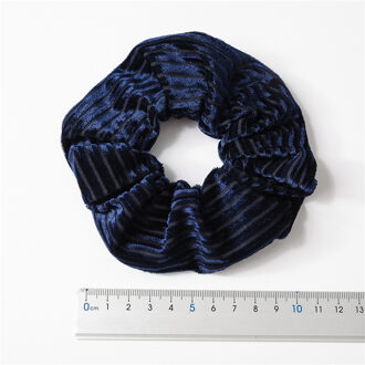 1 PC Grote Size streep Fluwelen Scrunchies Paardenstaart Houder Staart Wrap Elastische Haarbanden Haarband Accessoires T4