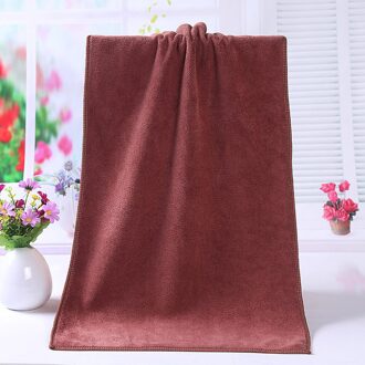1 Pc Handdoek Douche Absorberende Microfiber Zachte Comfortabele Handdoeken 35*75 Cm Strand Badhanddoek Sport Water Absorptie handdoeken koffie