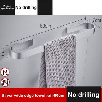 1 Pc Handdoek Rail Rvs Wandmontage Handdoekenrek Bar Handdoekhouder Voor Badkamer F