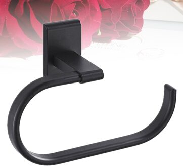 1 Pc Handdoek Ring Gratis Punch Wandmontage Handdoekenrek Praktische Handdoek Houder Voor Thuis Badkamer Gebruik (Zwart)
