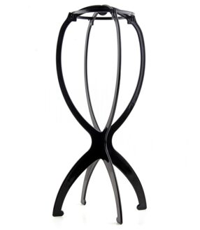 1 Pc Hard Plastic Zwarte Pruik Stand Folding Plastic Stabiele Duurzame Pruik Haar Hoed Cap Holder Stand Weergave Tool Haar tool