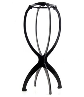 1 Pc Hard Plastic Zwarte Pruik Stand Folding Plastic Stabiele Duurzame Pruik Haar Hoed Cap Holder Stand Weergave Tool Haar tool