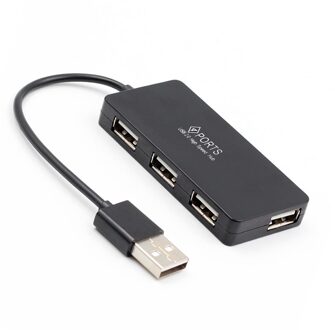 1 Pc High Speed Usb 3.0 Hub Multi Usb Splitter 4 Poorten Expander Adapter Type-C/ Type-een Naar Usb Computer Accessoires Voor Laptop Pc USB 2.0 Hub zwart