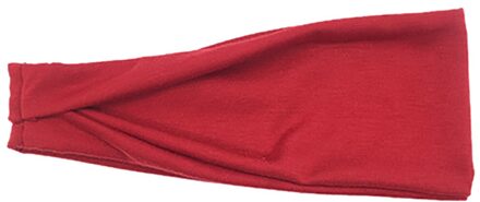 1 Pc Hoofdband Vrouwen/Mannen Katoen Zweet Band Hoofdband Yoga Gym Stretch Head Band Voor Sport Elasticiteit Zweet Bands sport Veiligheid rood