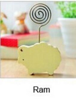 1 pc Hout Kaarthouder Bericht Memo Note Clip Houder Olifant Schapen Herten Paard Bureau Organizer Voor Kantoor School levert Ram