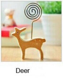 1 pc Hout Kaarthouder Bericht Memo Note Clip Houder Olifant Schapen Herten Paard Bureau Organizer Voor Kantoor School levert