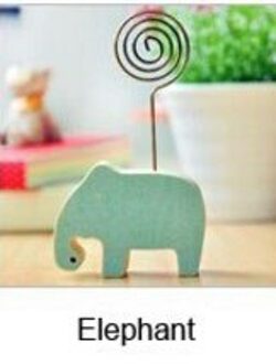 1 pc Hout Kaarthouder Bericht Memo Note Clip Houder Olifant Schapen Herten Paard Bureau Organizer Voor Kantoor School levert