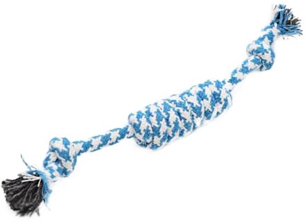 1 Pc Huisdieren Honden Dierbenodigdheden Pet Dog Puppy Katoen Chew Knot Toy Duurzaam Gevlochten Bone Touw 15Cm Grappig tool # J20 blauw