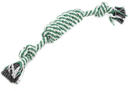 1 Pc Huisdieren Honden Dierbenodigdheden Pet Dog Puppy Katoen Chew Knot Toy Duurzaam Gevlochten Bone Touw 15Cm Grappig tool # J20 groen