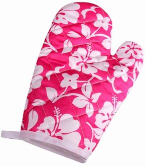 1 Pc Insulated Antislip Handschoen Katoen Ovenwanten Magnetron Glove Heatproof Mitten Keuken Koken Verdikking Oven Mitt A1