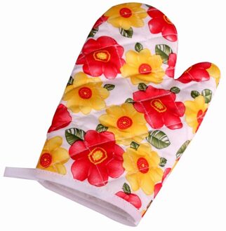 1 Pc Insulated Antislip Handschoen Katoen Ovenwanten Magnetron Glove Heatproof Mitten Keuken Koken Verdikking Oven Mitt A4