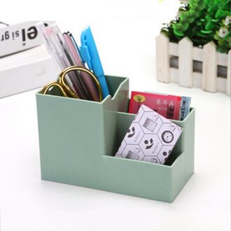 1 PC JESJELIU Eenvoudige Multi-functionele Creatieve Pen Houder Effen Kleur Bureau Potlood Opslag Briefpapier Persoonlijkheid Briefpapier Doos Licht Groen
