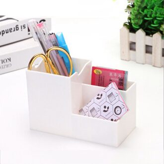 1 PC JESJELIU Eenvoudige Multi-functionele Creatieve Pen Houder Effen Kleur Bureau Potlood Opslag Briefpapier Persoonlijkheid Briefpapier Doos wit