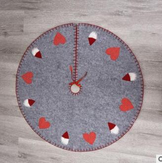 1 Pc Kerst Faceless Oude Man Liefde Hart Boom Schorten Kerstboom Rok Xmas Festival Feestartikelen Grijs