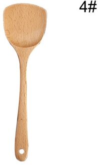 1 Pc Keuken Kookgerei Bamboe Houten Non-stick Lepels & Spatel Kookgerei Koken Tool Keuken Koken Scoops Gebruiksvoorwerpen 4
