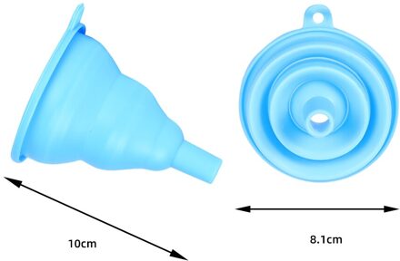 1 Pc Keuken Tool Diy Food-Grade Opvouwbare Siliconen Trechter Huishoudelijke Vloeibare Doseren Mini Trechter Willekeurige Kleur blauw