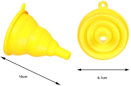1 Pc Keuken Tool Diy Food-Grade Opvouwbare Siliconen Trechter Huishoudelijke Vloeibare Doseren Mini Trechter Willekeurige Kleur geel